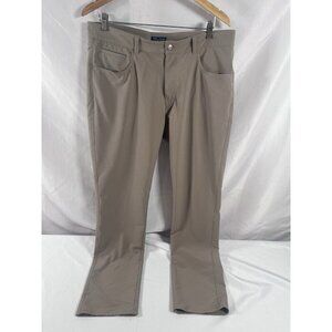 Peter Millar Men's Performance Five Pocket Pants Bottoms Size 36/32 Tan